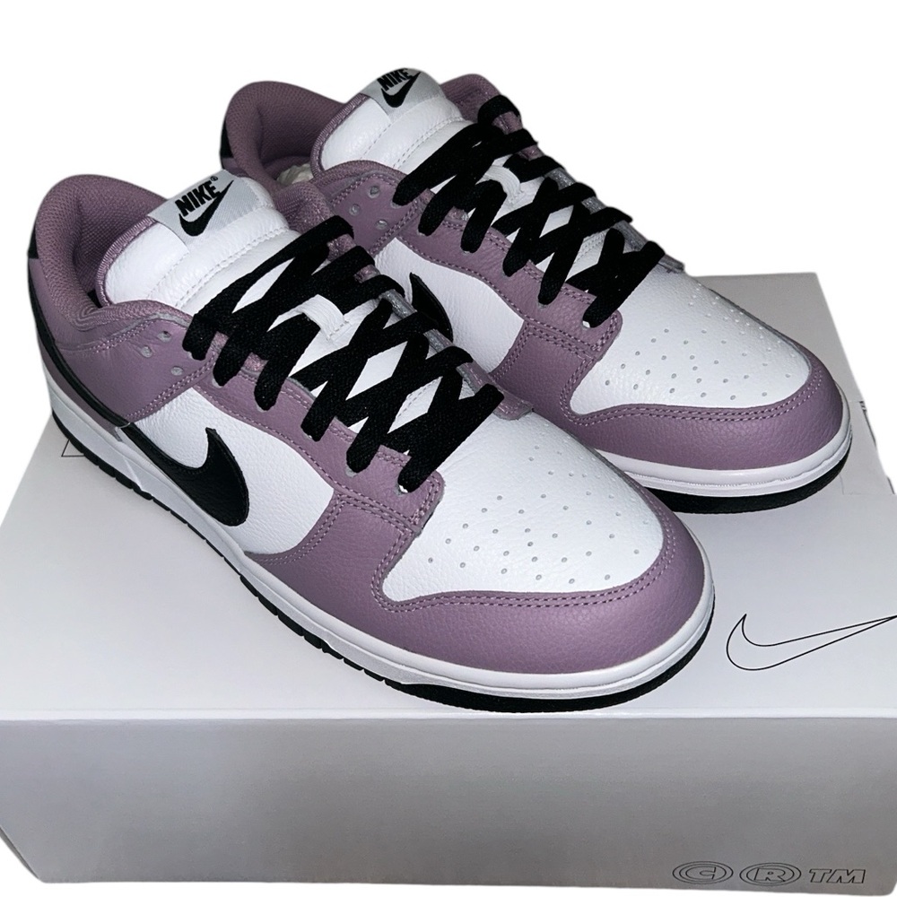 Nike Custom Dunk Low White, Black & Mauve/Purple M11 / W12.5